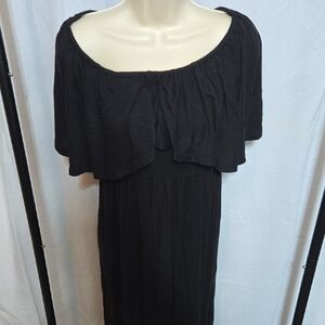 LILBETTER Women's Off the Shoulder Ruffle Party Dresses Front Split